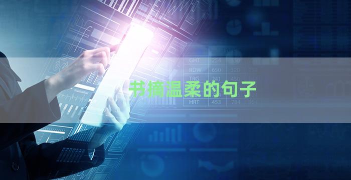 书摘温柔的句子