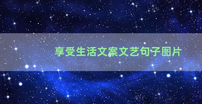 享受生活文案文艺句子图片