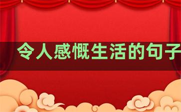 令人感慨生活的句子简短