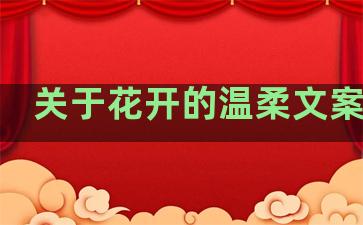 关于花开的温柔文案句子