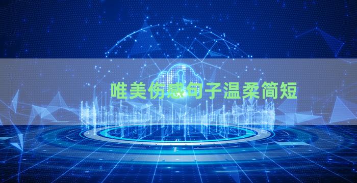 唯美伤感句子温柔简短
