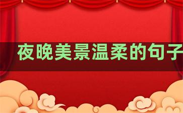 夜晚美景温柔的句子短句