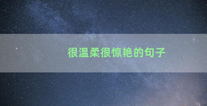 很温柔很惊艳的句子