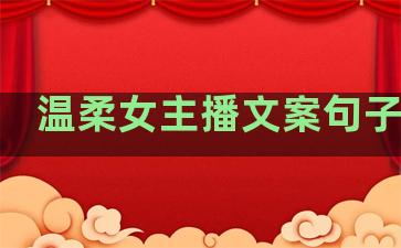 温柔女主播文案句子短句