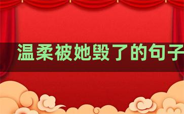 温柔被她毁了的句子说说